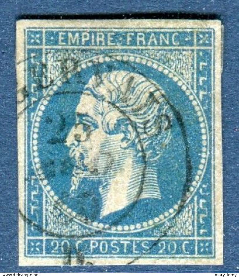Superbe & Rare N° 14A - Cachet à Date Sarde De St Gervais - Signé Calves - 1853-1860 Napoléon III