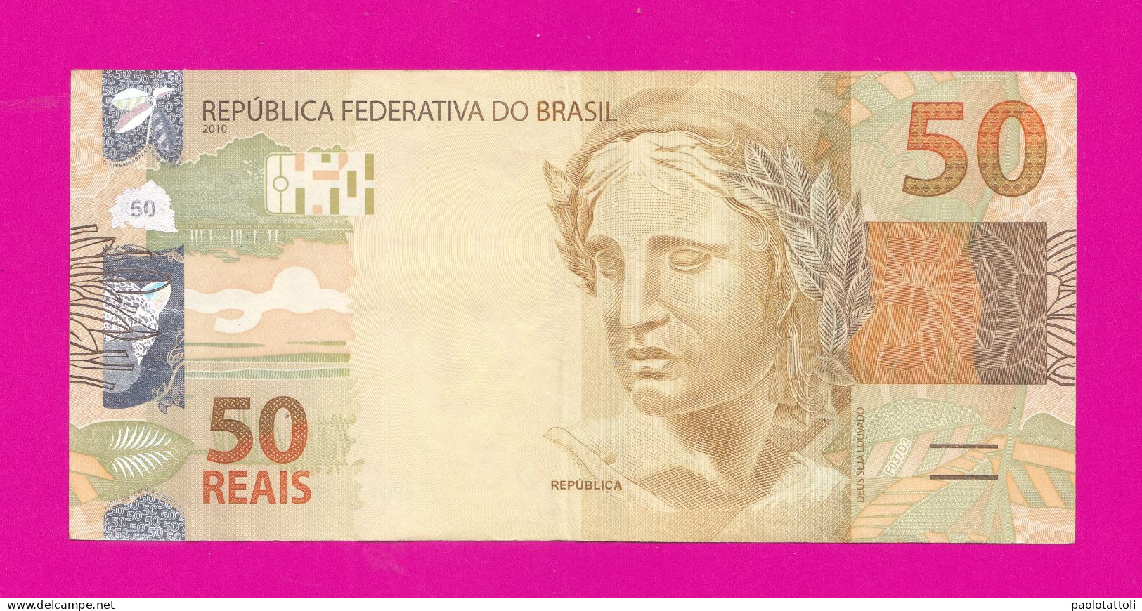 Brazil. May,2015- 50 Reais ( 2nd Family). Obverse Symbolic Effigy Of The Repubblic. Jaguar. SPL, EF XF, SUP - Brésil