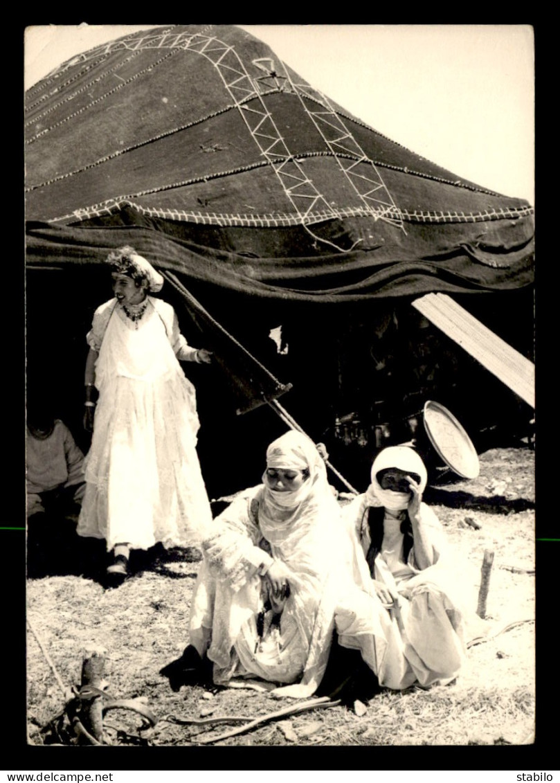 MAROC -  FEMMES ET TENTES BERBERES - SERIE VISAGE PHOTOGRAPHIQUE DU MAROC -PHOTO EDITION BERNARD ROUGET, CASABLANCA  - Autres & Non Classés