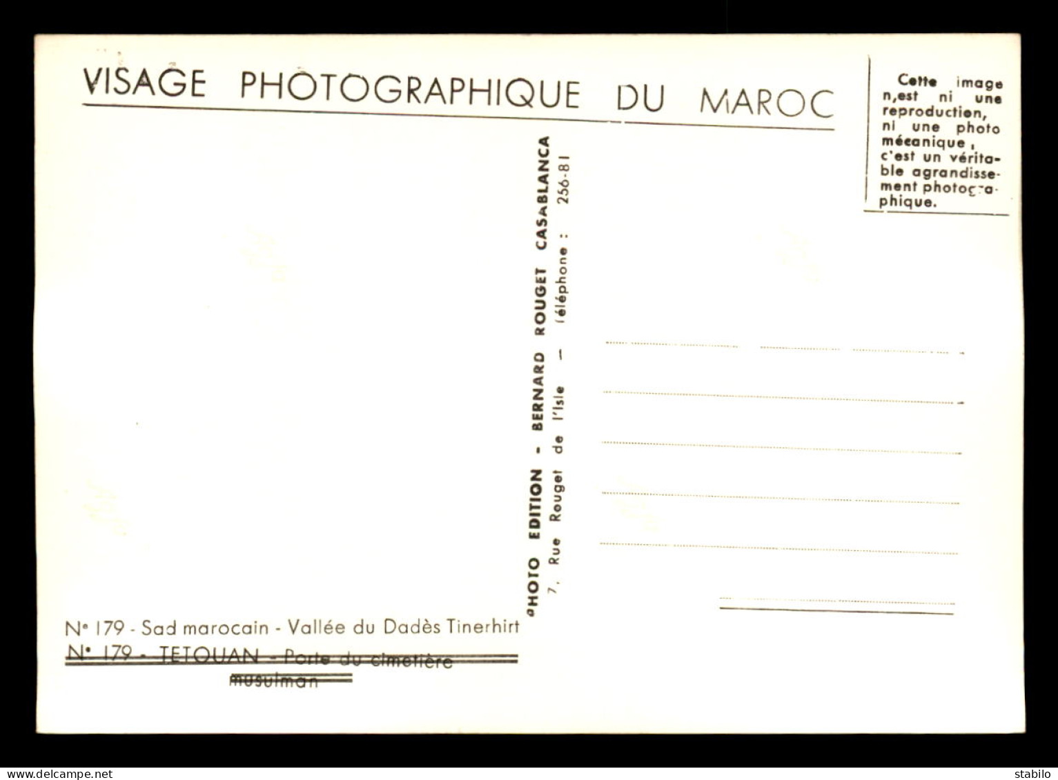 MAROC - VALLEE DU DADES TINERHIRT - SERIE VISAGE PHOTOGRAPHIQUE DU MAROC - EDIT BERNARD ROUGET, CASABLANCA  - Sonstige & Ohne Zuordnung