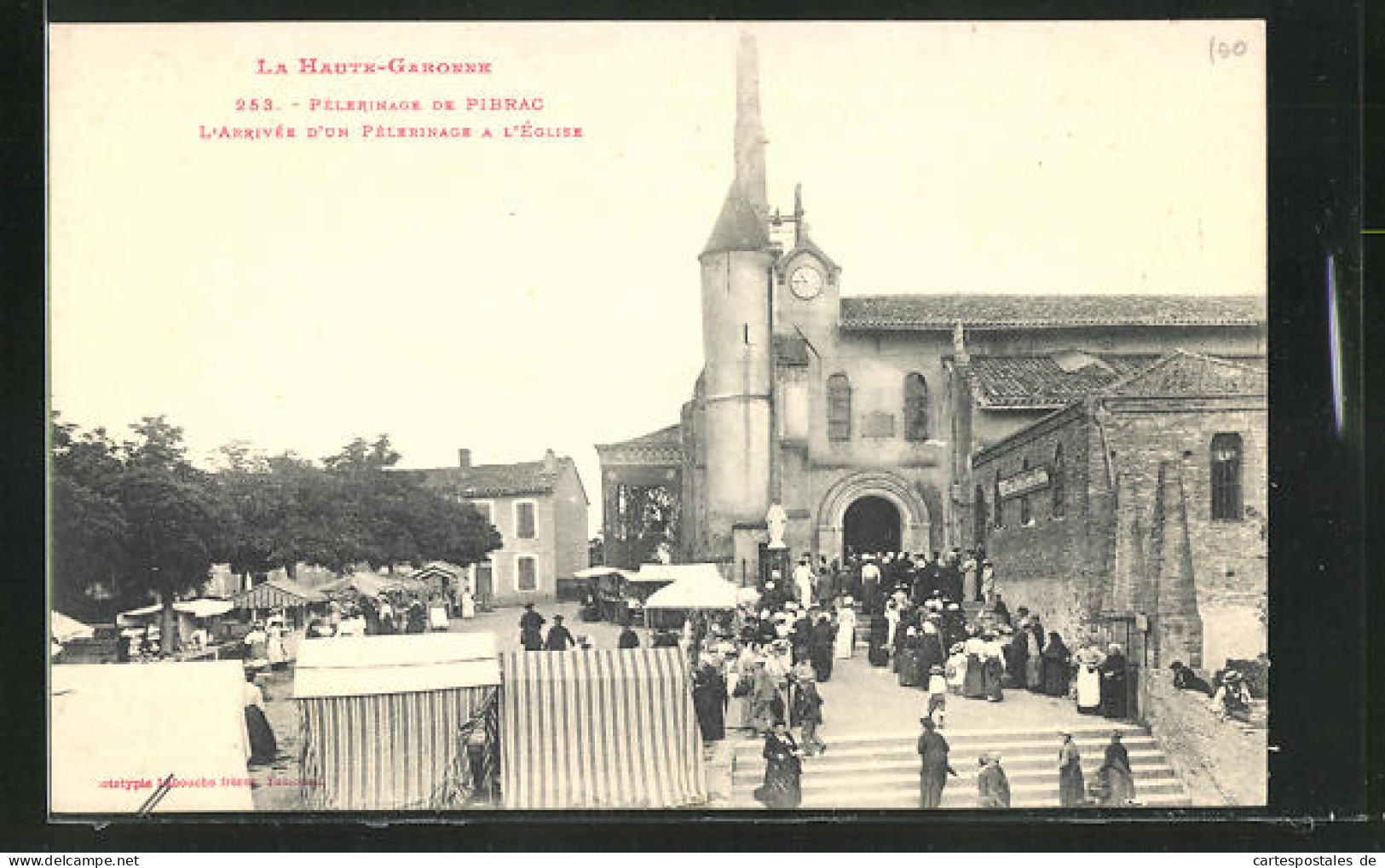 CPA Pibrac, L'Arrivée D'un Pélerinage A L'Eglise, La Haute Garonne  - Pibrac