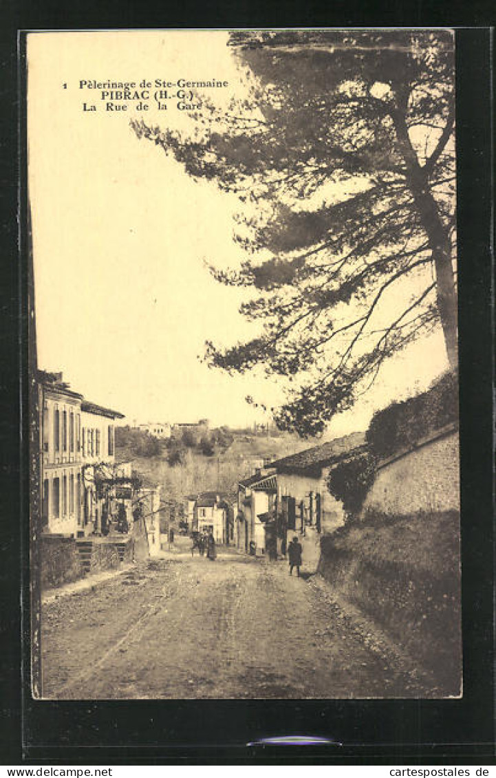 CPA Pibrac, Pelerinage De Ste-Germaine, La Rue De La Gare  - Pibrac