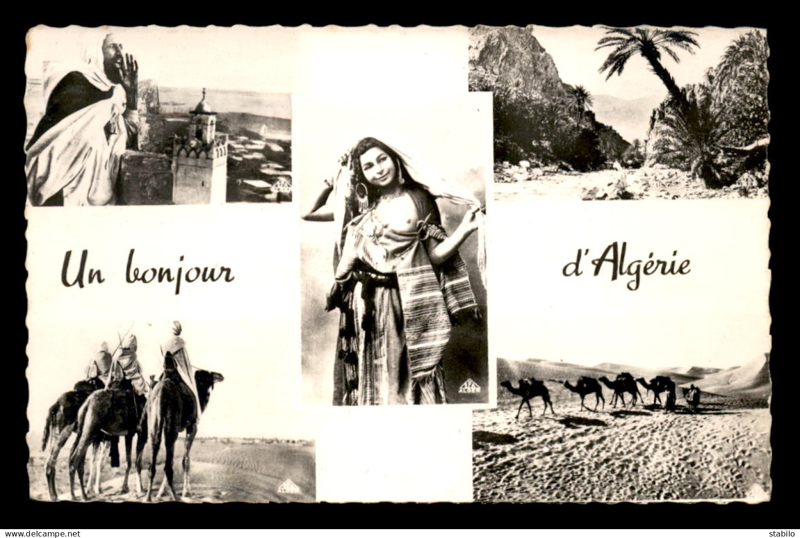 SCENES ET TYPES - ALGERIE - UN BONJOUR MULTIVUES - EDITEUR PHOTO-AFRICAINES - Scènes & Types