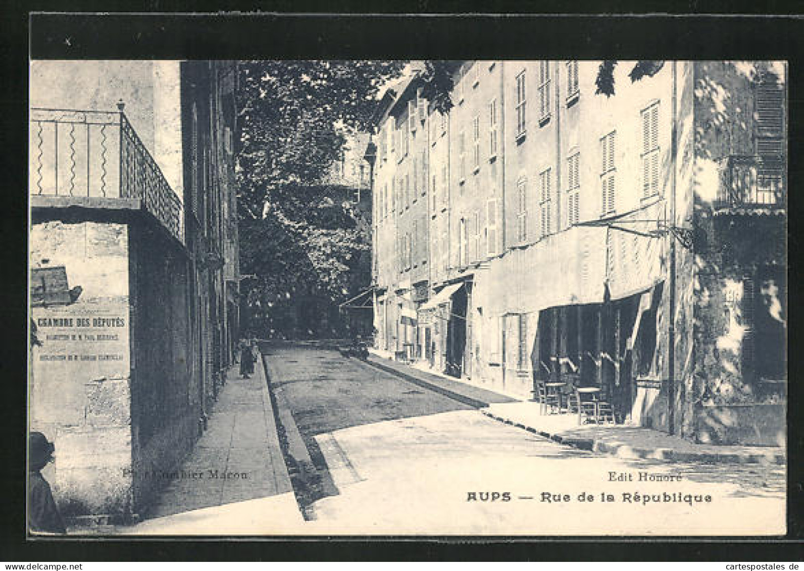 CPA Aups, Rue De La Republique  - Aups