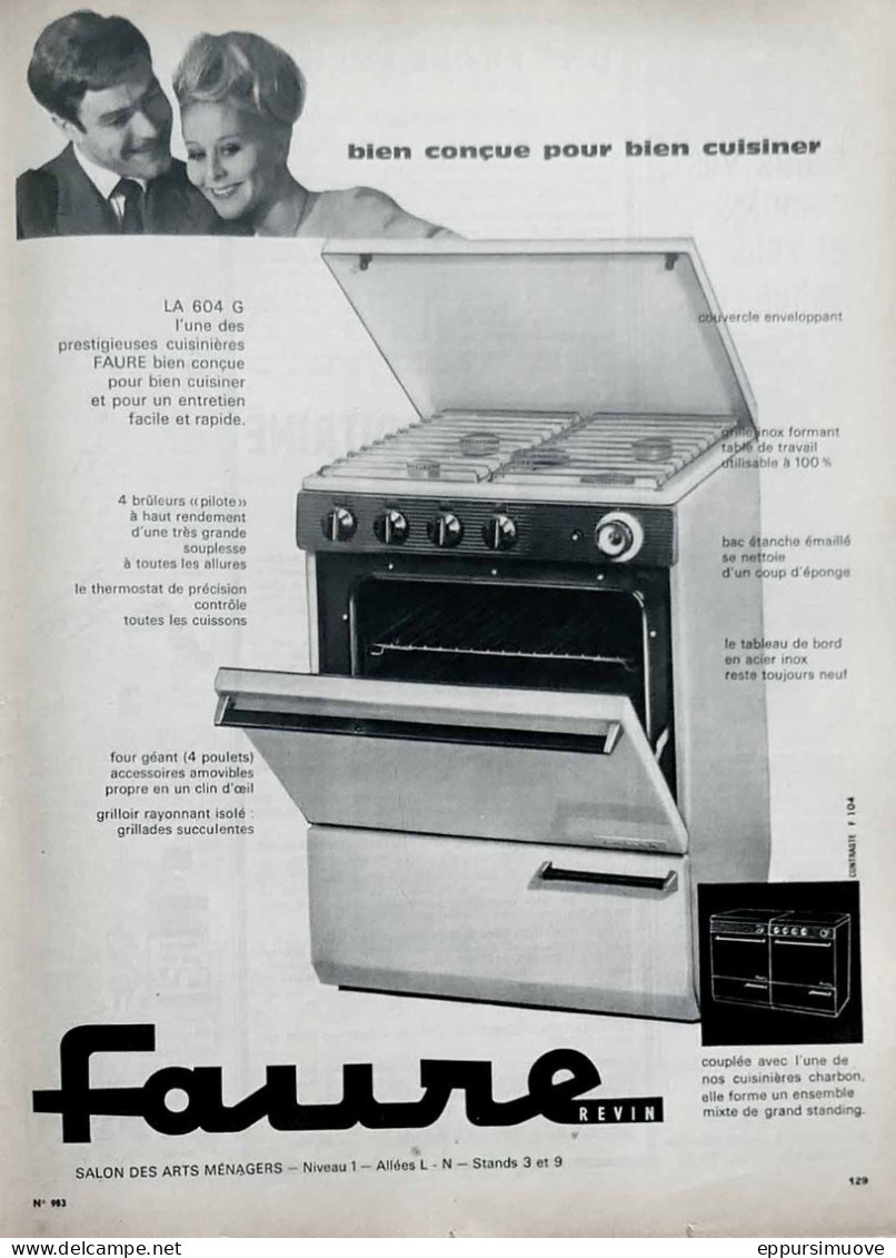 Publicité Papier  ELECTROMENAGER FAURE Mars 1964 FAC 983 - Publicidad