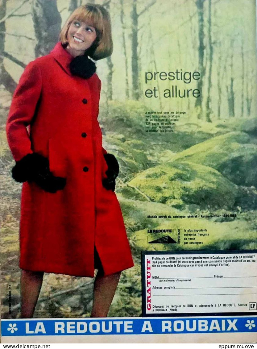 Publicité Papier  LA REDOUTE MODE ROUBAIX Novembre 1964 FAC 1020 - Werbung