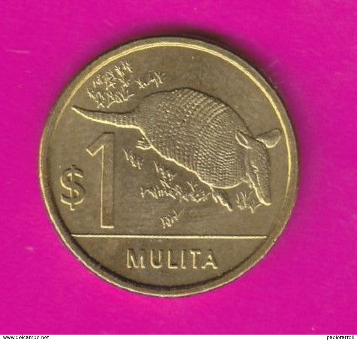 Uruguay, 2019- 1 Pesos. Uruguaian Fauna  - Obverse Coat Of Arms. Reverso Mulita - Uruguay