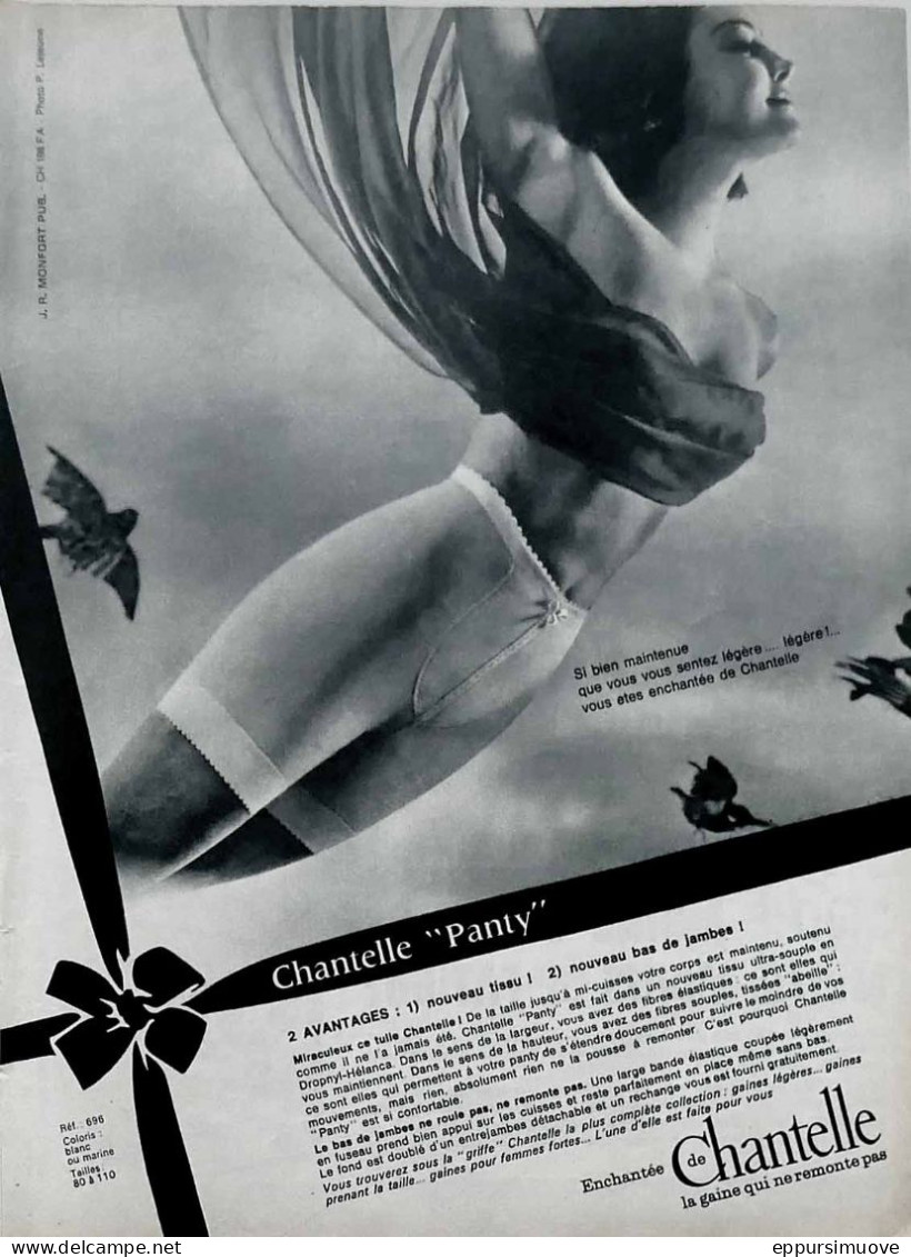 Publicité Papier  LINGERIE CHANTELLE Novembre 1964 FAC 1020 - Publicidad