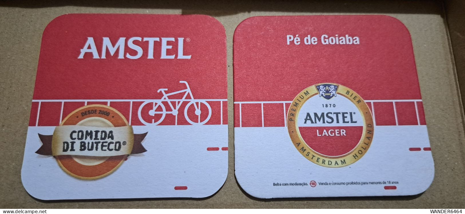 AMSTEL HISTORIC SET BRAZIL BREWERY  BEER  MATS - COASTERS #03  BAR PÉ DE GOIABA - Bierviltjes