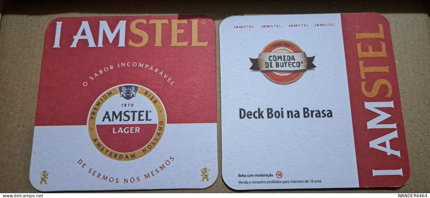 AMSTEL HISTORIC SET BRAZIL BREWERY  BEER  MATS - COASTERS #04 BAR DECK BOI NA BRASA - Sous-bocks