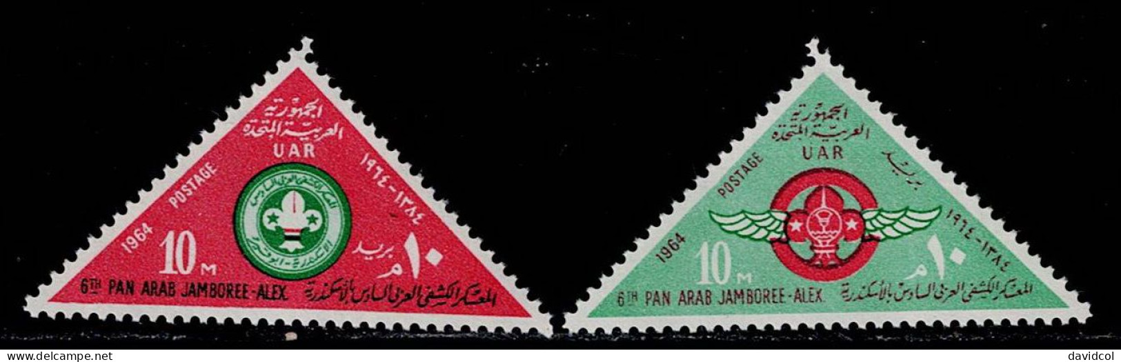 EGI-02- EGYPT - 1964 - MNH -SCOUTS- 6th PAN ARAB SCOUT JAMBOREE, ALEXANDRIA - Nuevos