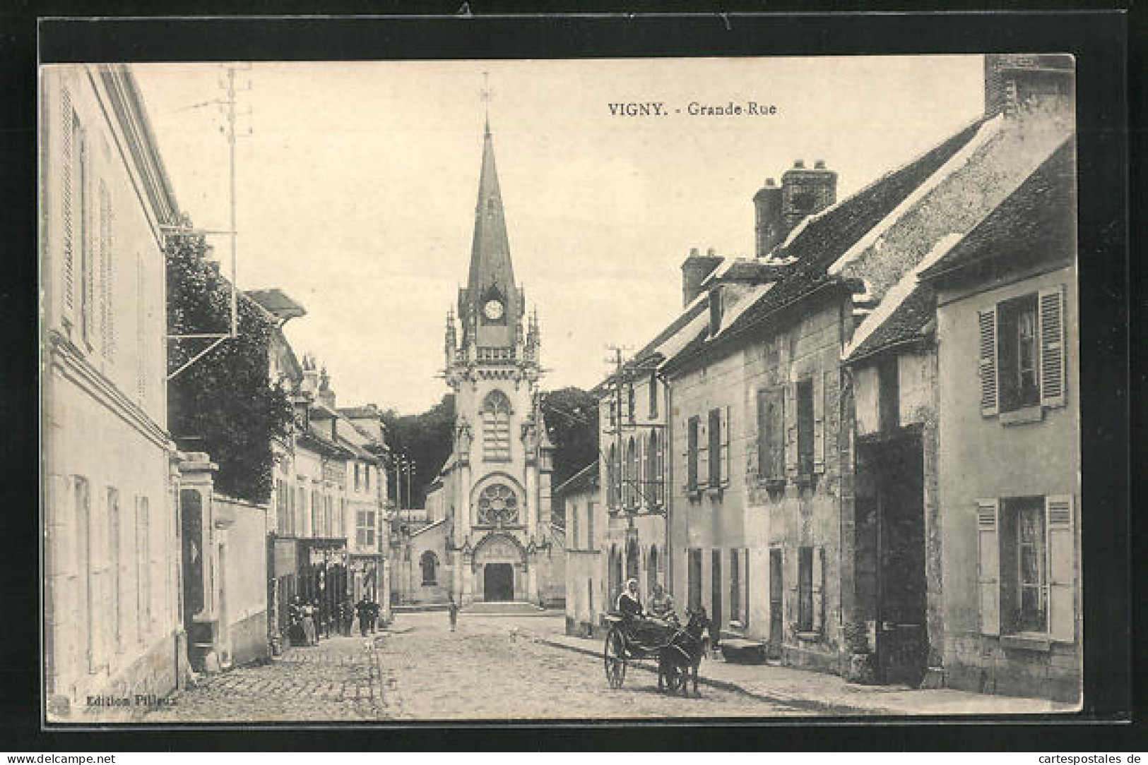 CPA Vigny, Grande Rue, Vue De La Rue  - Vigny
