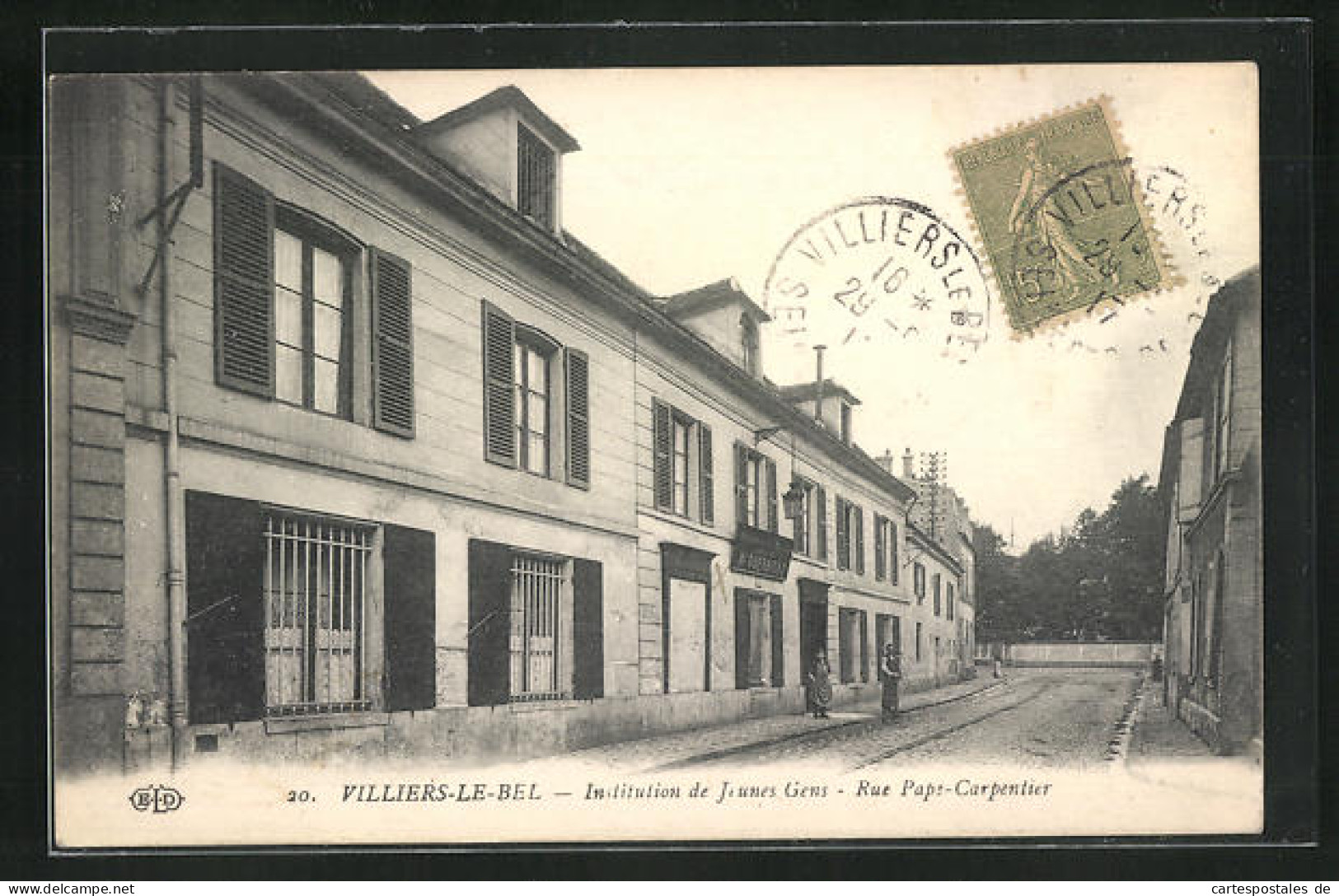CPA Villiers-le-Bel, Institution De Jeunes Gens-Rue Pape-Carpentier  - Villiers Le Bel