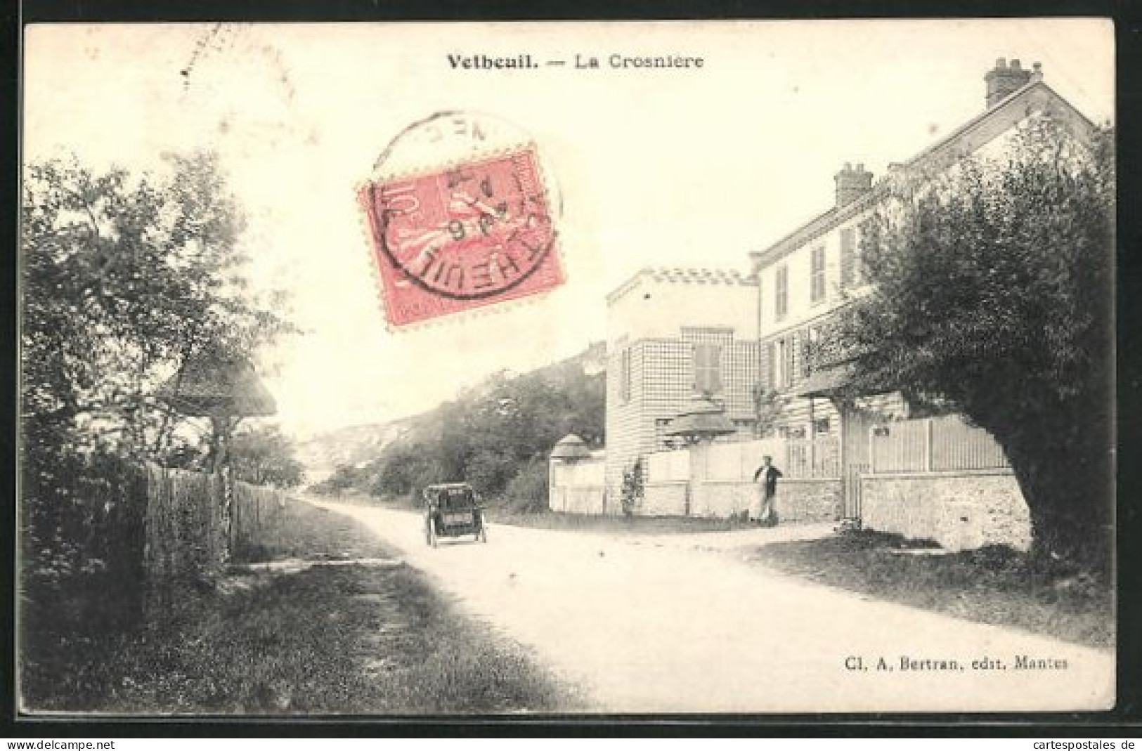 CPA Vetheuil, La Crosnière, Vue De La Rue  - Vetheuil