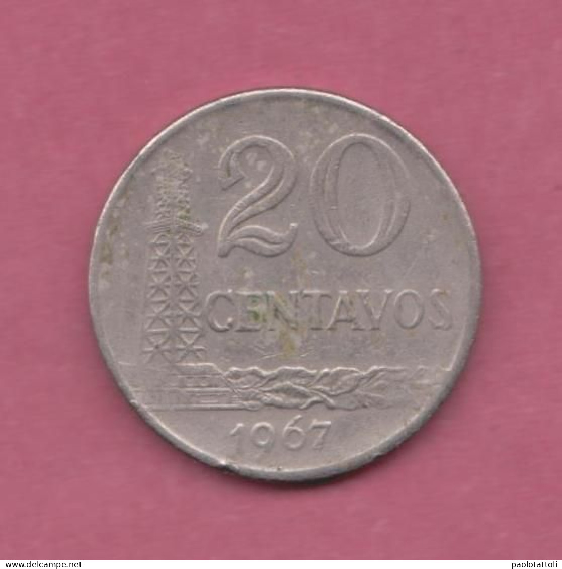 Brazil, 1967- 20 Centavos- Copper Nickel- Obverse Allegoric Effigy Of Repubblic. Reverse Oil Tower- MB+, F+, TB+, S+ - Brazilië