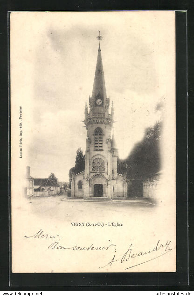 CPA Vigny, L`Église,  Vue De L'Église  - Vigny