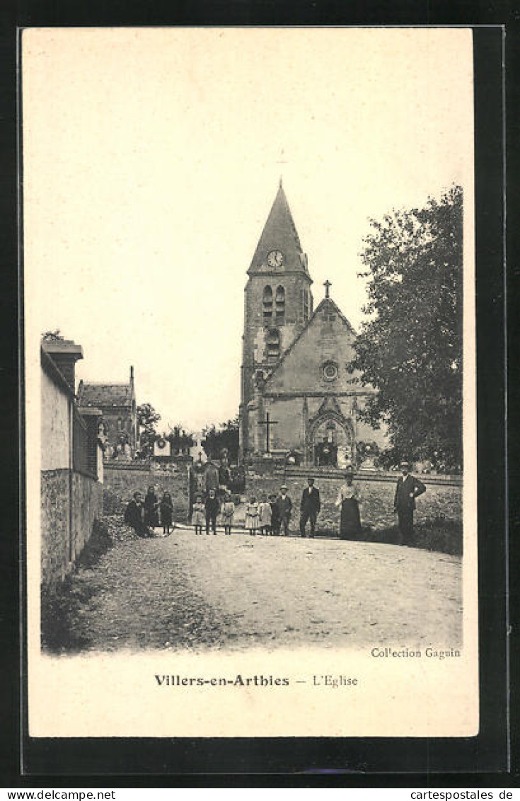 CPA Villers-en-Arthies, L`Église,  Vue De L'Église  - Arthies