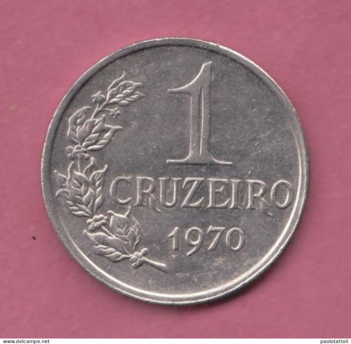 Brazil, 1970- 1 Cruzeiro- Nickel- Obverse Brazil's Effigy Of Liberty. Reverse Denomination- BB, VF, TTB, SS - Brazil