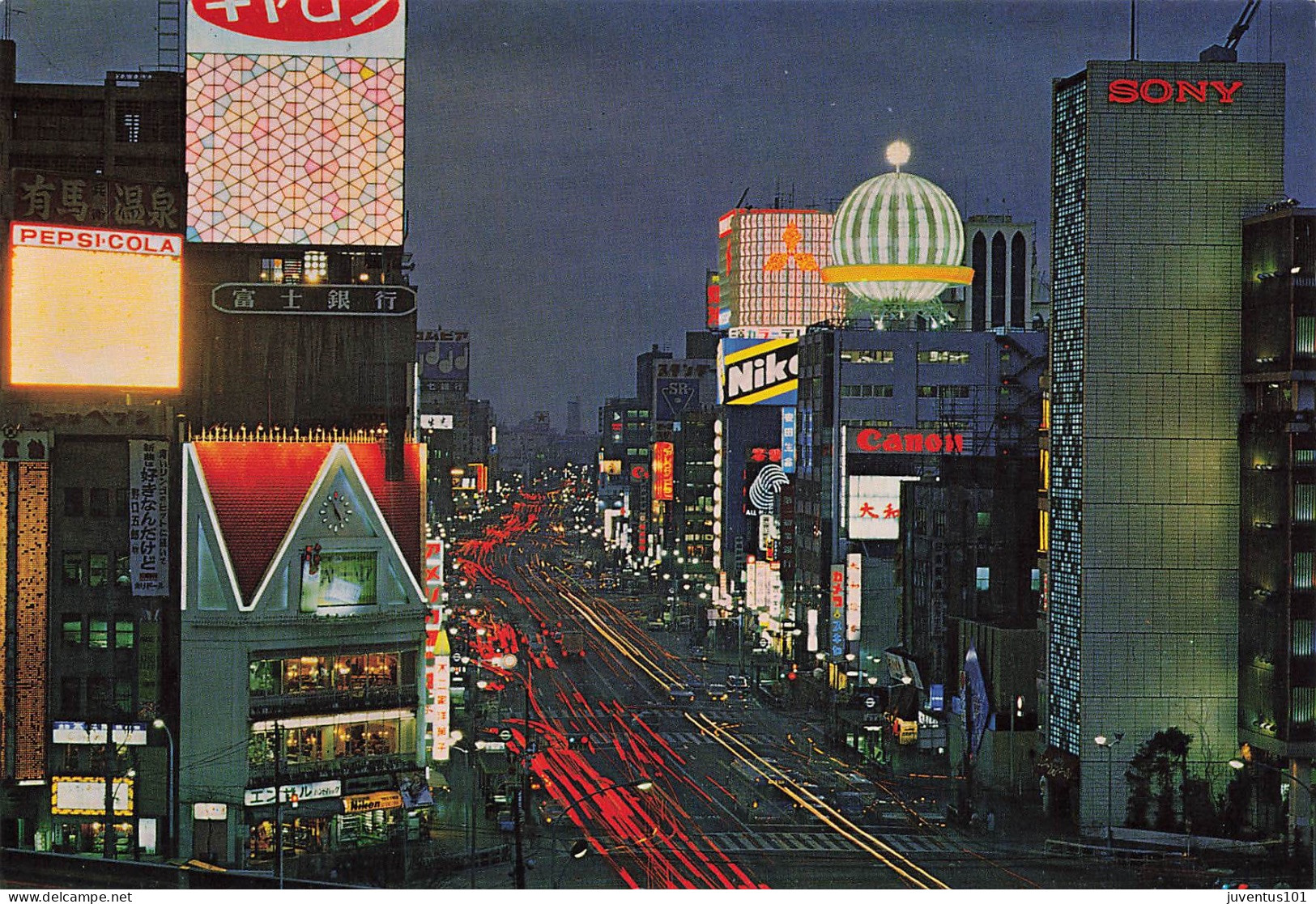 CPSM Night View Of Ginza Street And Tsukiji District-Japan-Tokyo       L2880 - Tokyo