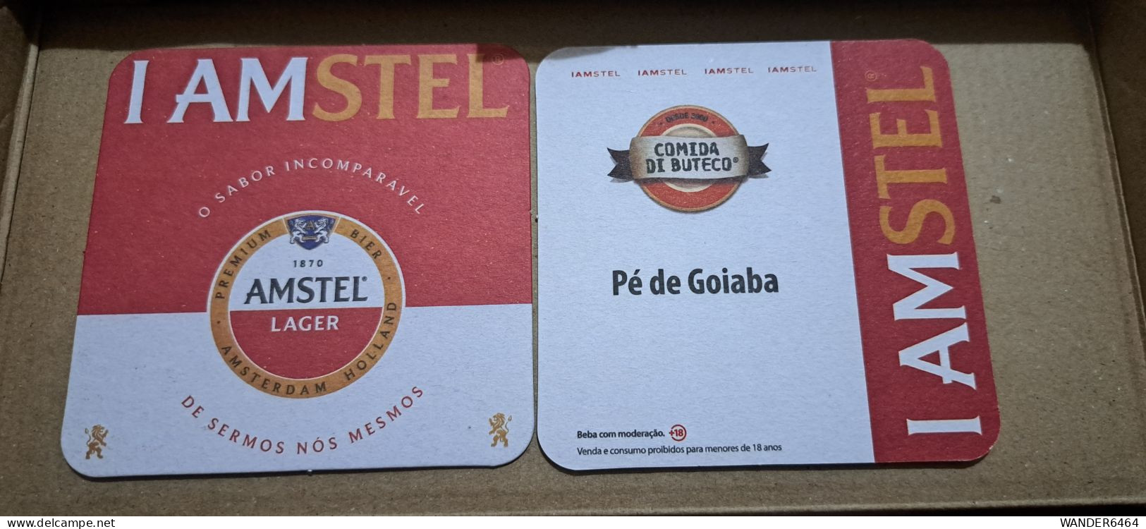 AMSTEL HISTORIC SET BRAZIL BREWERY  BEER  MATS - COASTERS #015 BAR PÉ DE GOIABA - Beer Mats