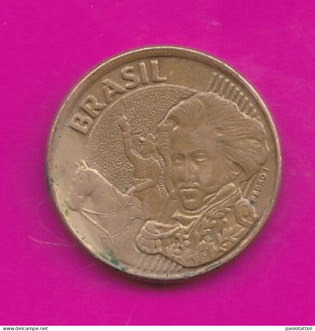 Brazil, 2003- 10 Centavos- Bronze Plated Steel- Obverse  Brazilian King Pedro I. - Brasil