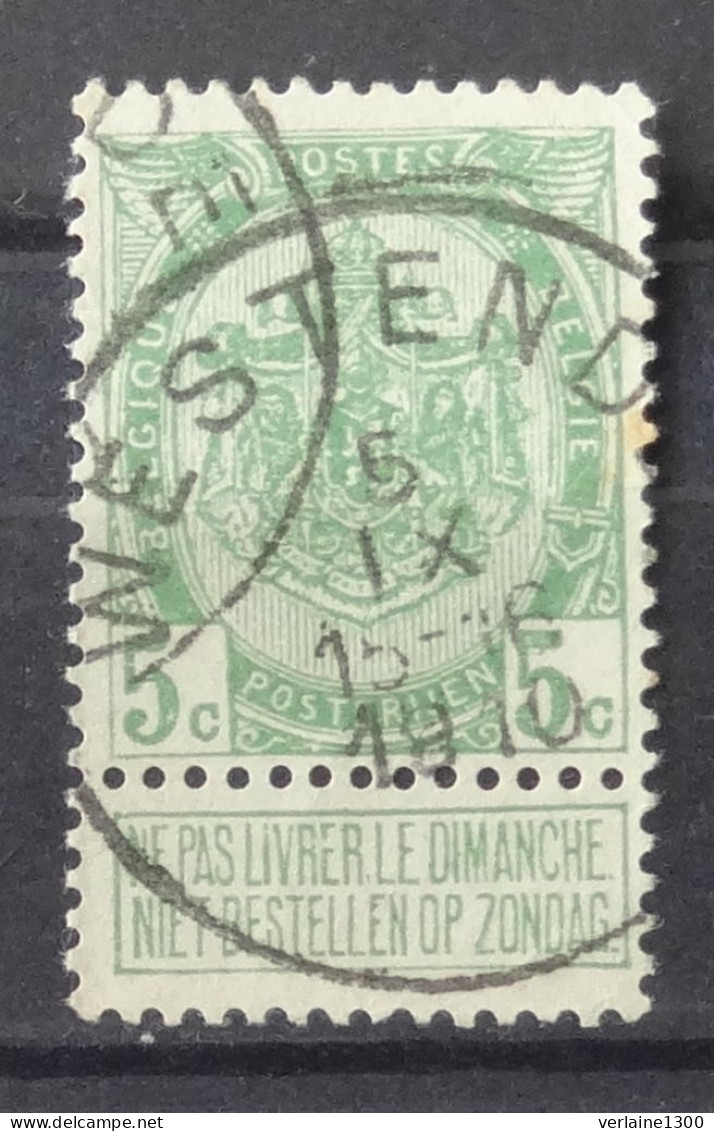 83 Avec Belle Oblitération Westende - 1893-1907 Armarios