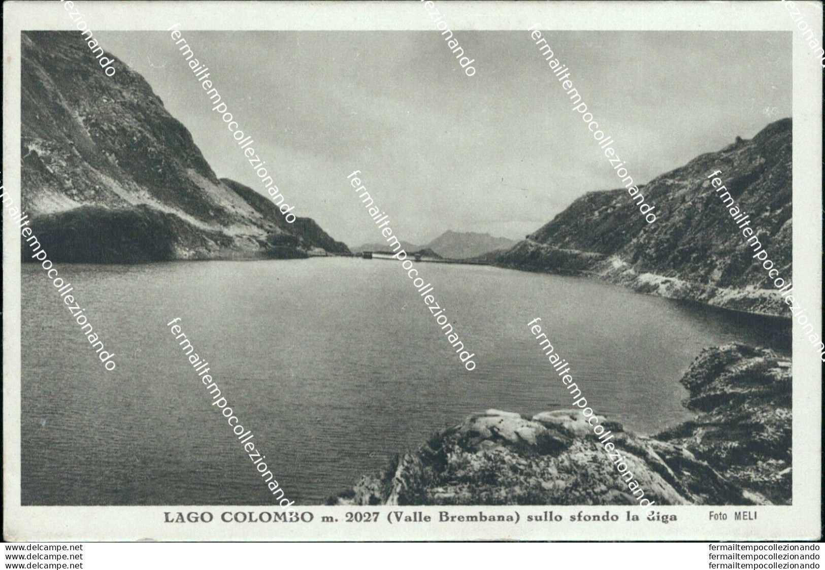 Bs474 Cartolina Lago Colombo Valle Brembana Sullo Sfondo La Di Bergamo Lombardia - Bergamo