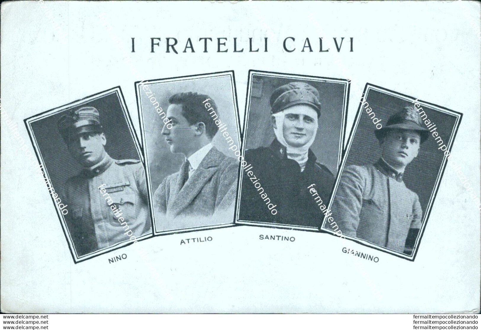 Bs515 Cartolina Commemorativa Bergamo I Fratelli Calvi Lombardia - Bergamo