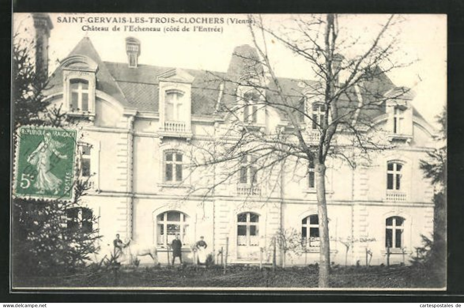 CPA Saint-Gervais-les-Trois-Clochers, Chateau De L`Echeneau, Cote De L`Entree  - Saint Gervais Les Trois Clochers