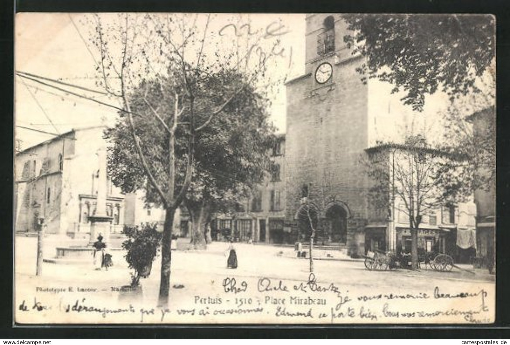 CPA Pertuis, Place Mirabeau  - Pertuis