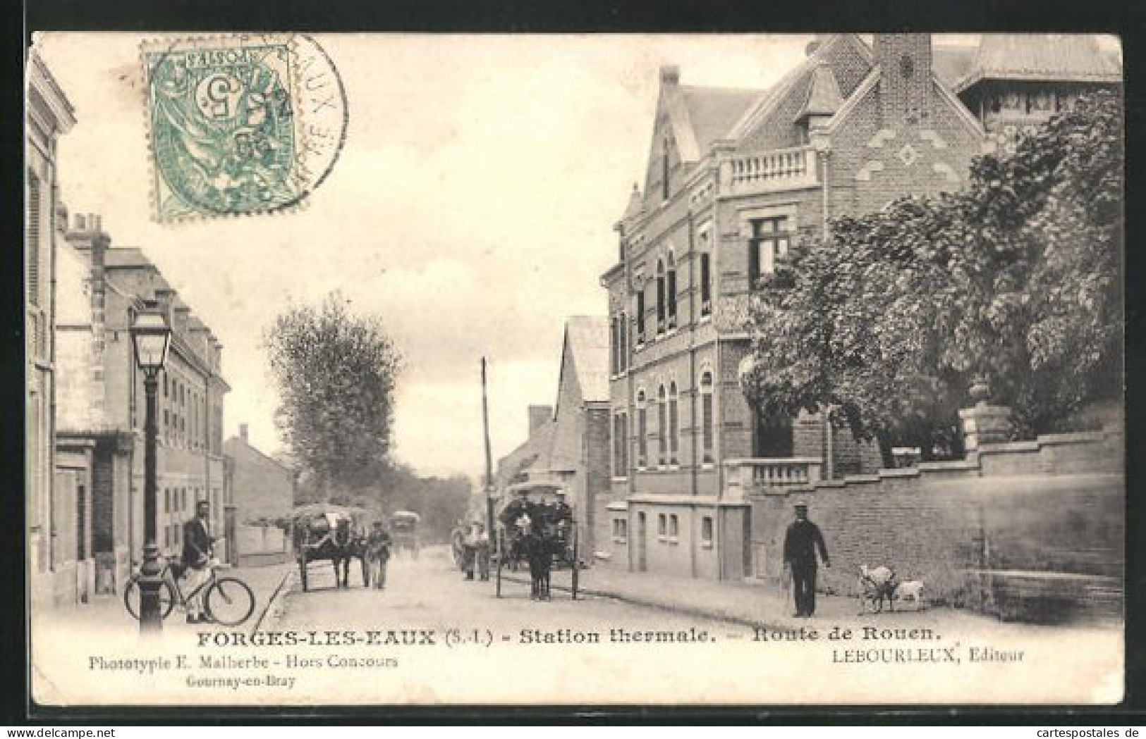 CPA Forges-les-Eaux, Route De Rouen  - Rouen