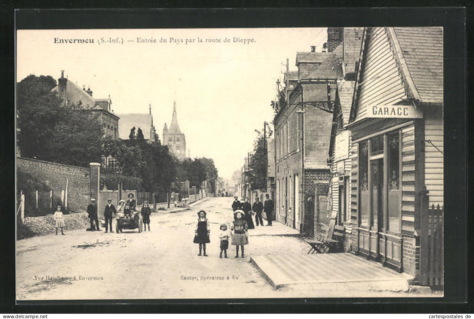 CPA Envermeu, Entrée Du Pays Par La Route De Dieppe  - Envermeu