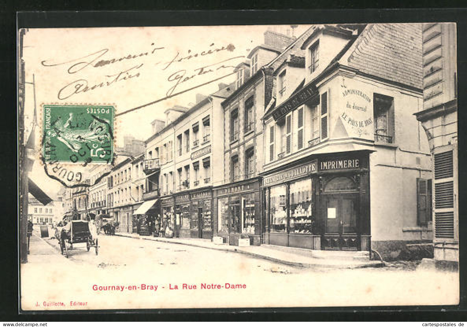 CPA Gournay-en-Bray, La Rue Notre-Dame, Vue De La Rue  - Gournay-en-Bray