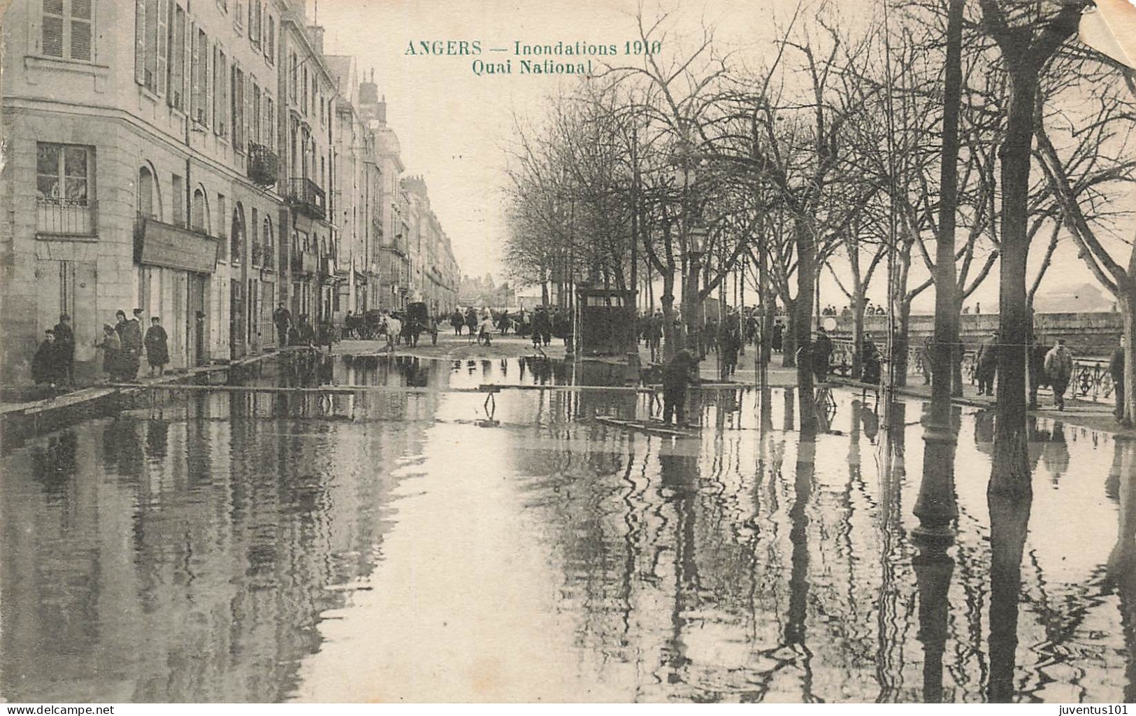 CPA Angers-Quai National-Inondations De 1910-Timbre       L2892 - Angers