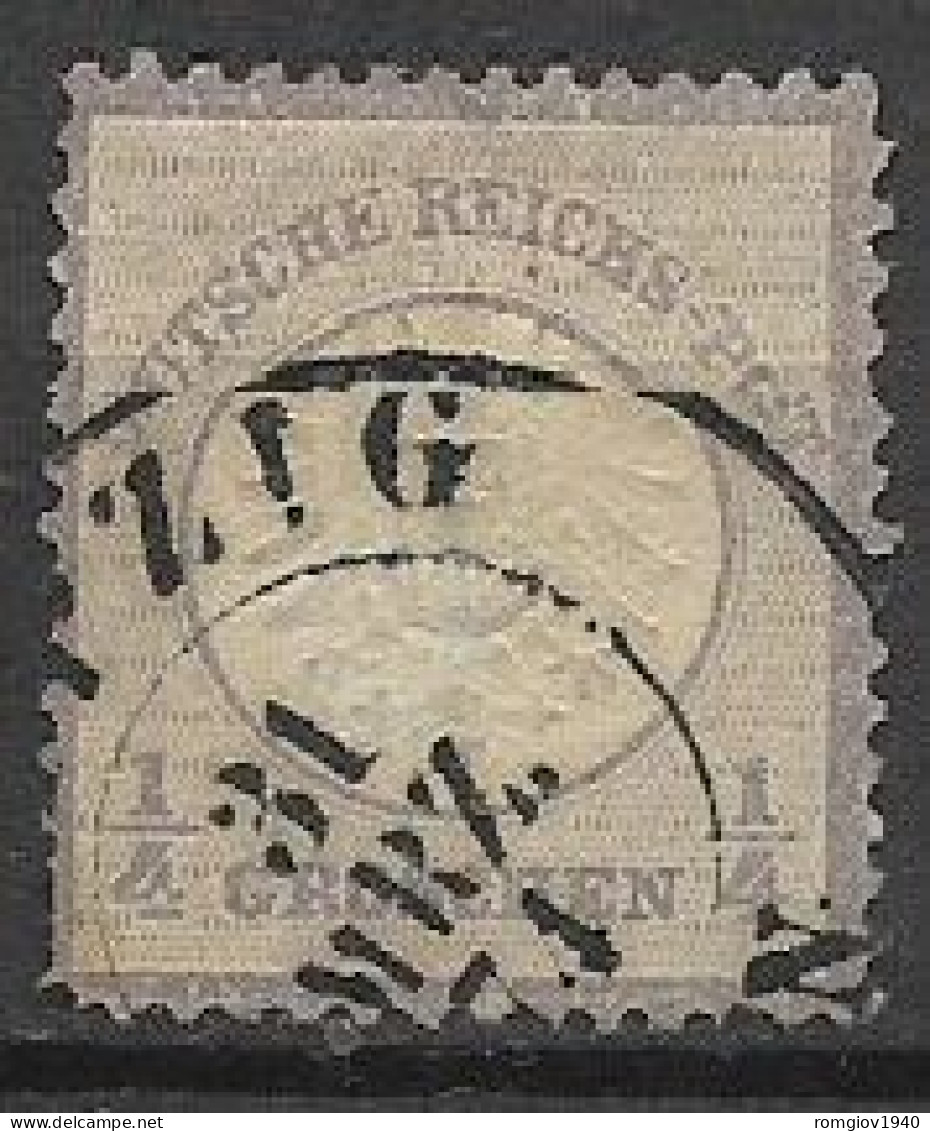 GERMANIA REICH IMPERO 1872 AQUILA  GRANDE SCUDO SULL'AQUILA UNIF. 15 ARANCIO USATO VF - Used Stamps