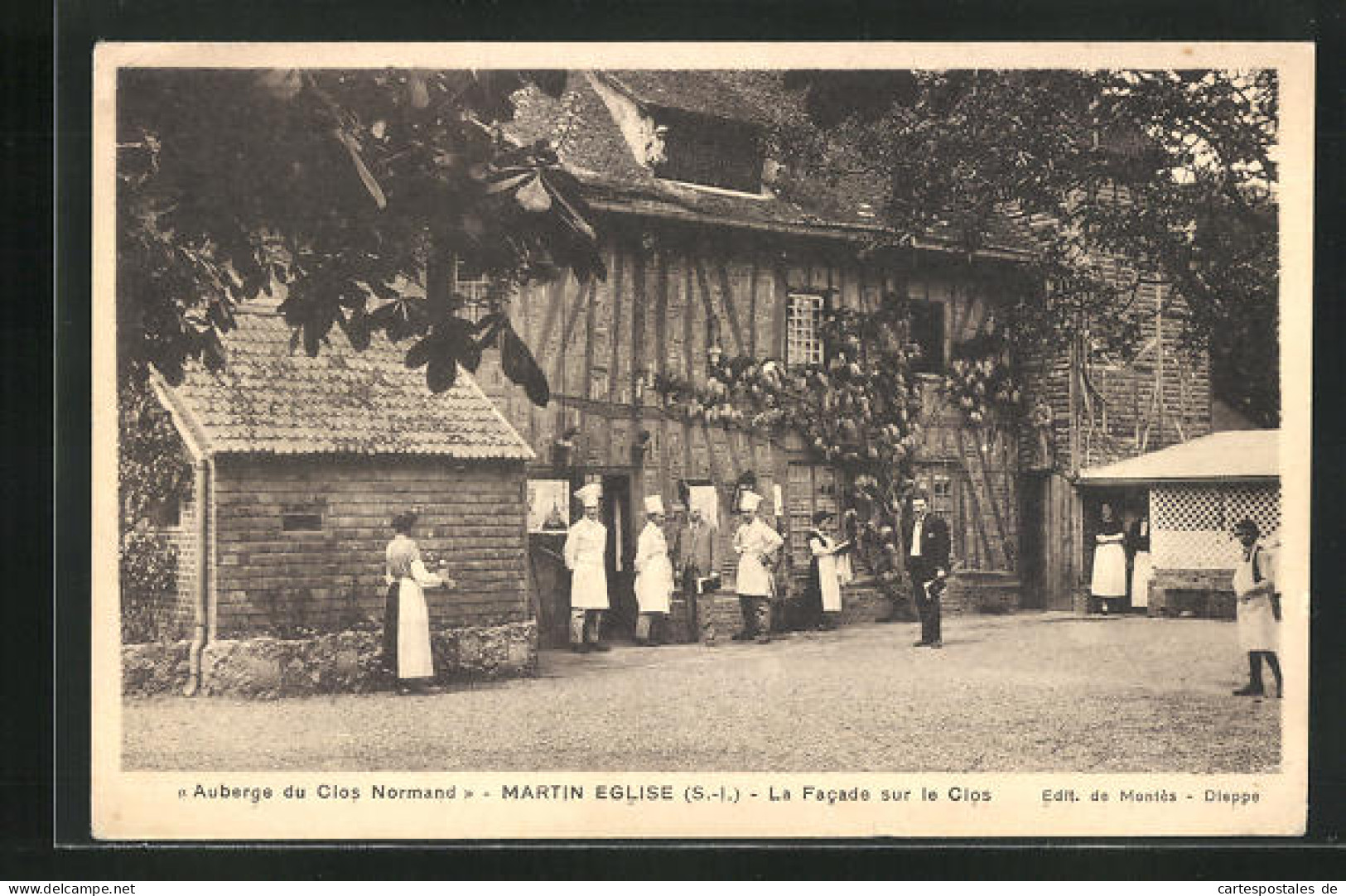 CPA Martin-Eglise, Auberge Du Clos Normand, La Facade Sur Le Clos  - Sonstige & Ohne Zuordnung