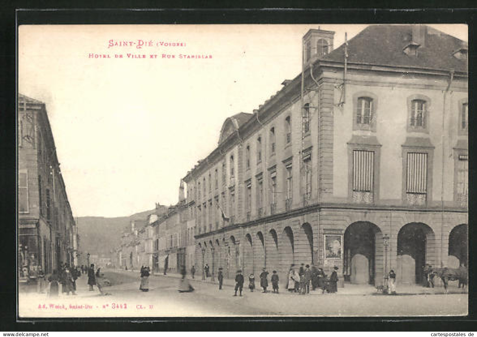 CPA Saint-Dié, Hotel De Ville Et Rue Stanislas  - Sonstige & Ohne Zuordnung