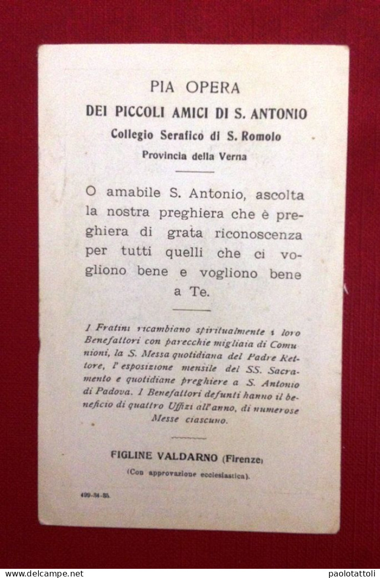 Santini- S.Antonio, Che Si Venera Nella Cappella Dei Fratini Di S.Romolo. - Devotion Images