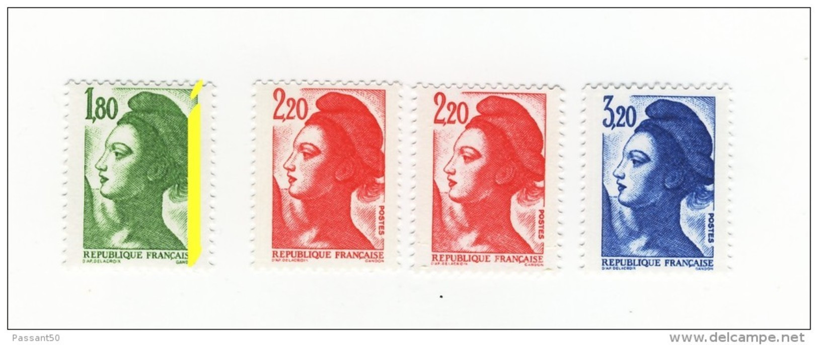 Série Des 4 Liberté De 1985 YT 2375 à 2377 Avec GOMME MATE. Pas Courants, Voir Le Scan. Cote Maury : 29 €. - Unused Stamps
