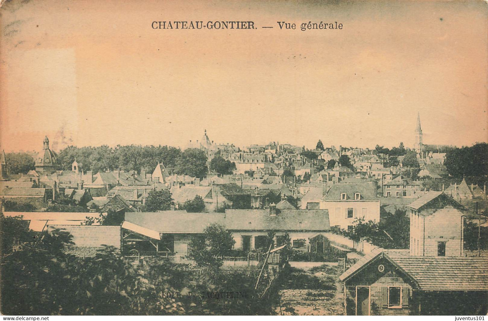 CPA Château Gontier-Vue Générale-Timbre      L2892 - Chateau Gontier