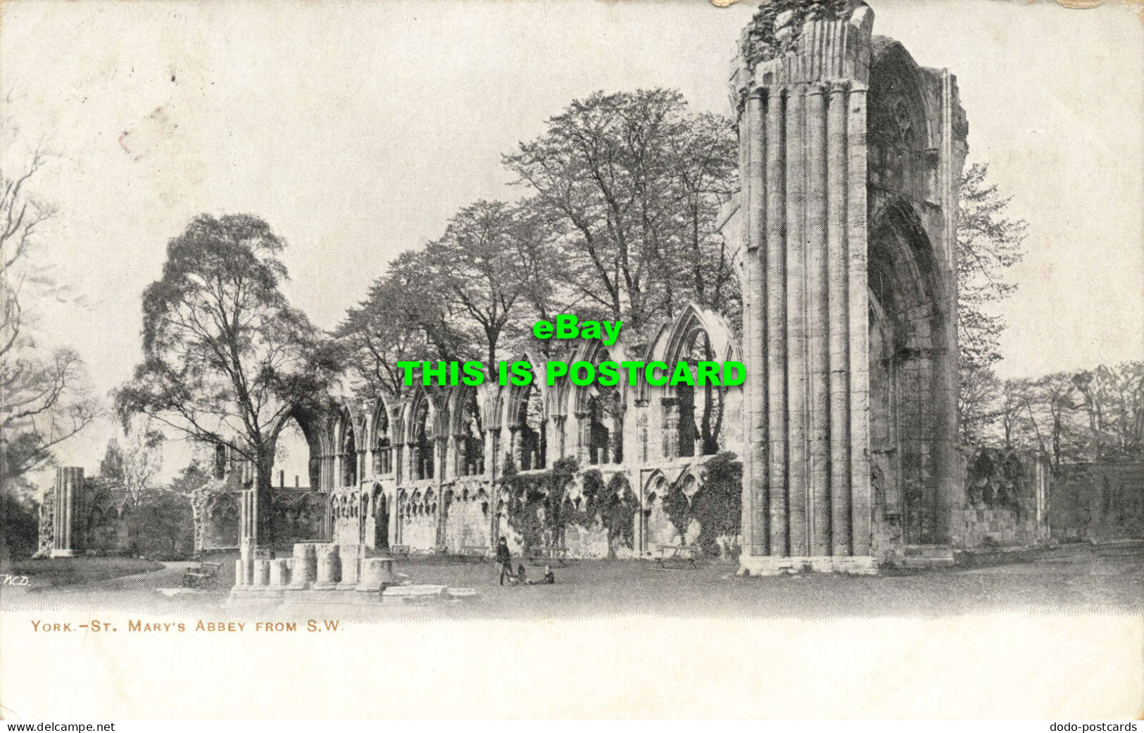 R601447 York. St. Marys Abbey From S. W. 1903 - Welt