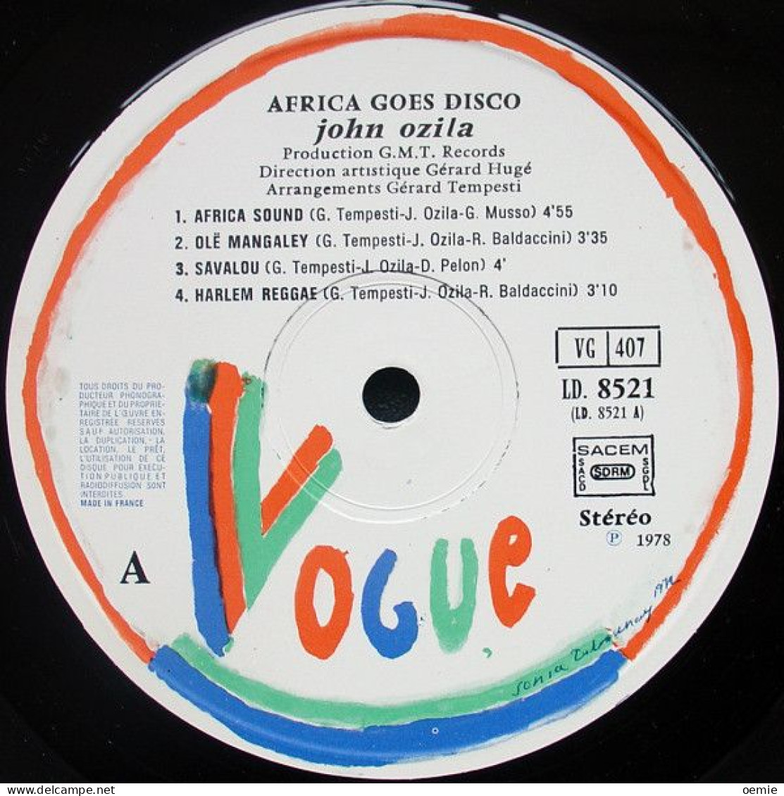 JOHN OZILA   AFRICA GOES DISCO - Disco, Pop