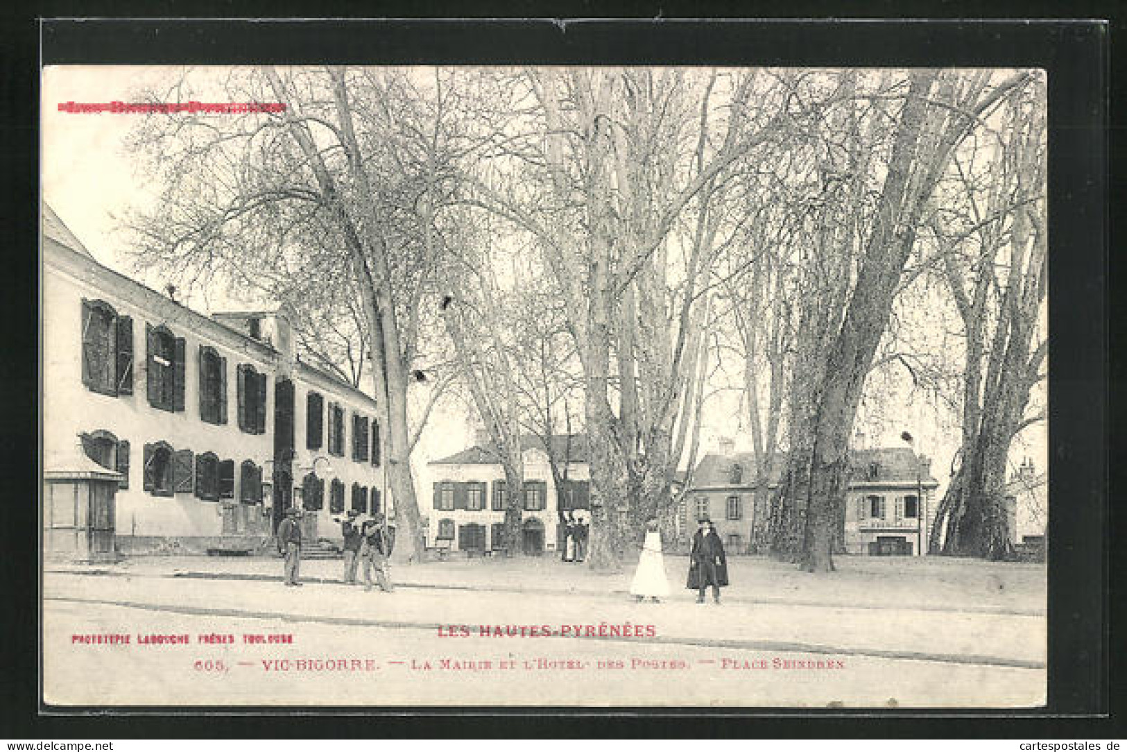 CPA Vic-Bigorre, La Mairie Et L'Hotel Des Postes, Place Seindrex  - Vic Sur Bigorre