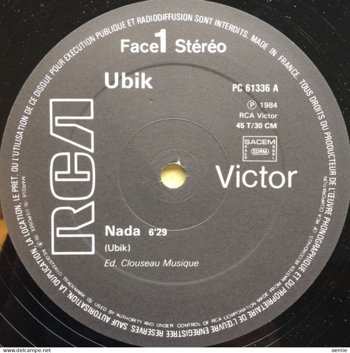 UBIK   NADA - 45 Rpm - Maxi-Single