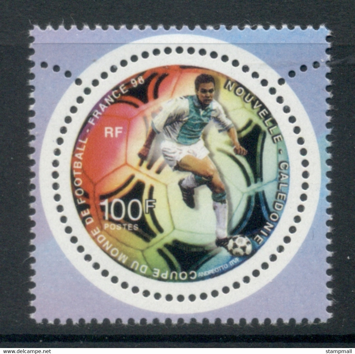 New Caledonia 1998 World Cup Soccer France MUH - Unused Stamps