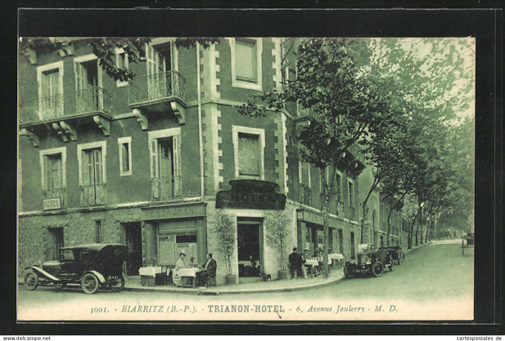 CPA Biarritz, Strasse Am Trianon Hotel, 6 Avenue Jaulerry  - Biarritz
