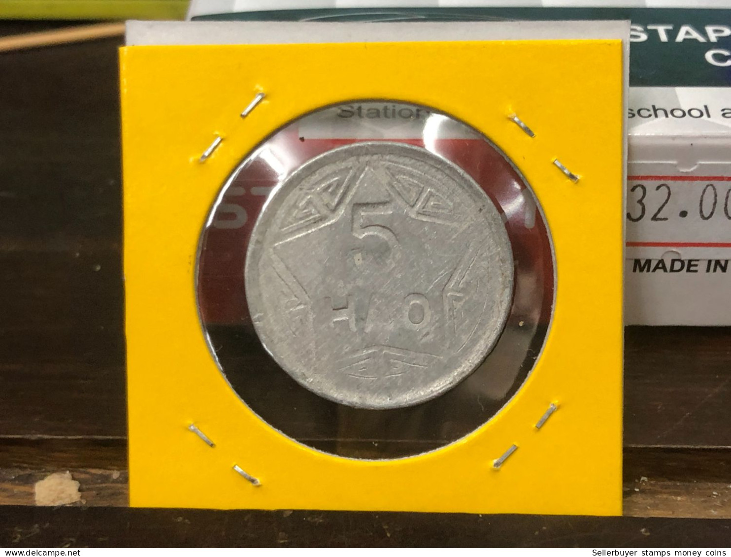VIET-NAM DAN-CHU CONG-HOA-aluminium-KM#2.1 1946 5 Hao(coins Error Print Frost Post  Font)-1 Pcs- Xf No 25 - Vietnam
