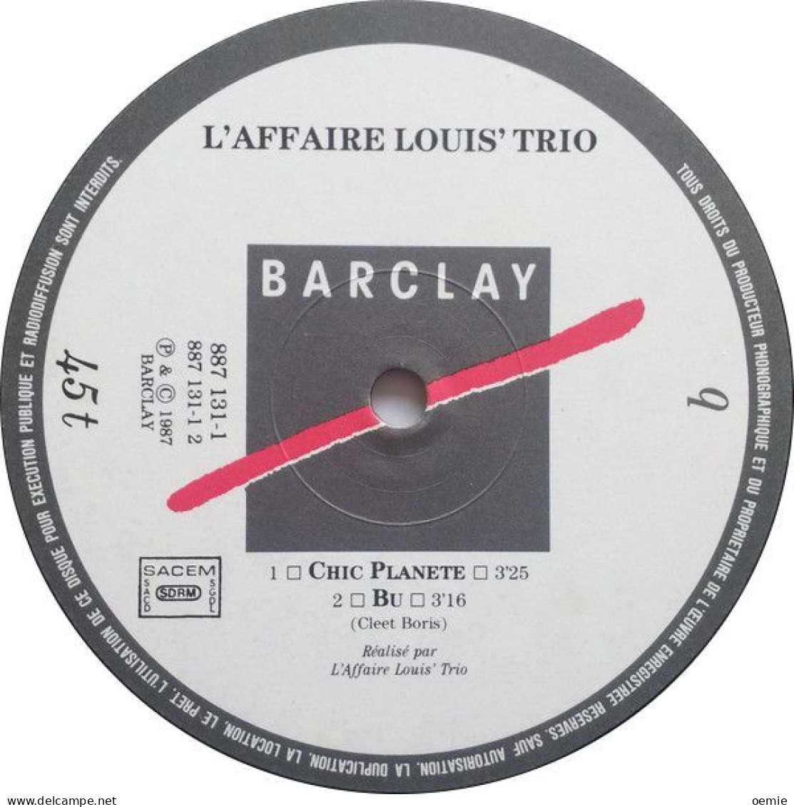 L'AFFAIRE LOUIS TRIO    ° CHIC PLANETE - 45 Rpm - Maxi-Singles