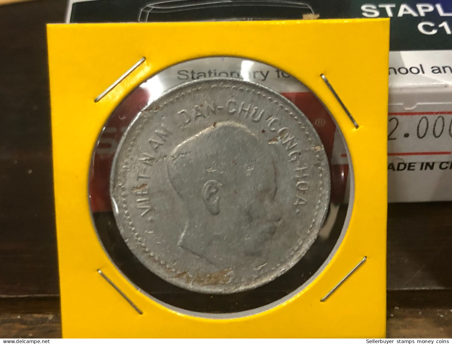 VIET-NAM DAN-CHU CONG-HOA-aluminium-KM#3 1946 1 Dong-(coins Error Print Post Font Backside And 6pm)40 No -1 Pcs- Xf - Vietnam