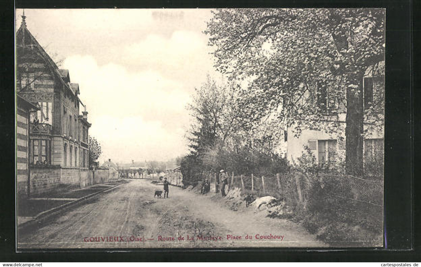 CPA Gouvieux, Route De La Murlaye, Place Du Couchouy  - Gouvieux